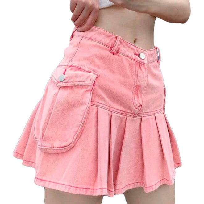 Skirt Pink Kawaii with Pockets 1