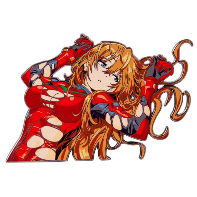 Asuka Langley in Ripped Costume Enamel Pin Anime Evangelion (1)