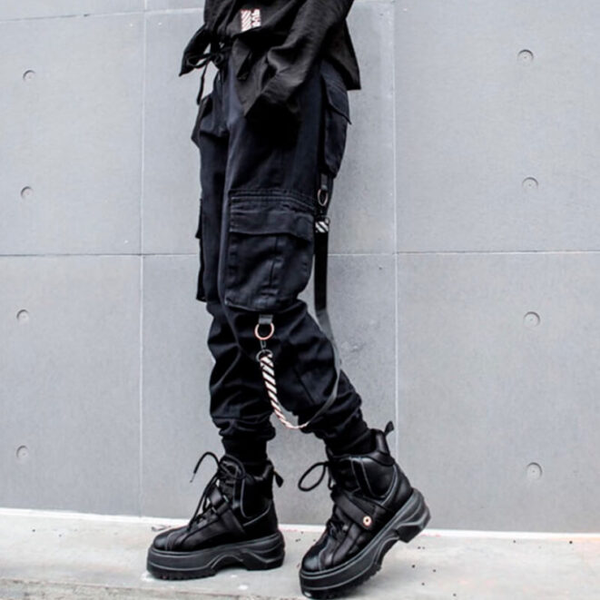 Black-Goth-Cargo-Pants-for-Women-Street-Punk-Military-1