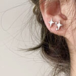 Cute Sparkle Stars Aesthetic Stud Earrings (1)