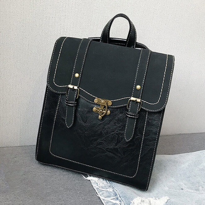 Dark Academia Vintage Backpack With Old Locker (2)