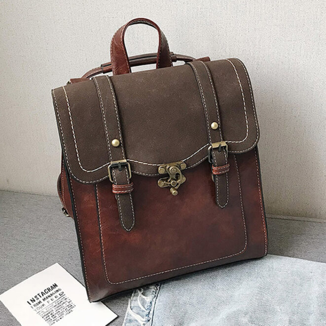 Dark Academia Vintage Backpack With Old Locker (4)