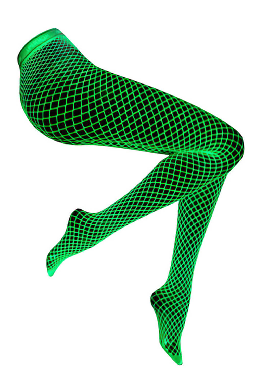 Neon Green Fishnet Stockings