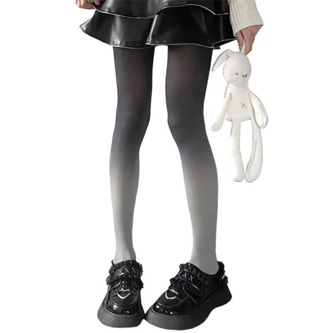 Gradient Velvet Tights for Women E-Girl Aesthetic (1)