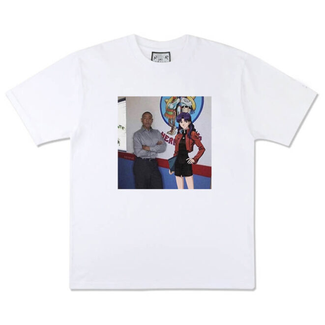Gus Fring and Misato Los Pollos T-Shirt Unisex Animecore (1)