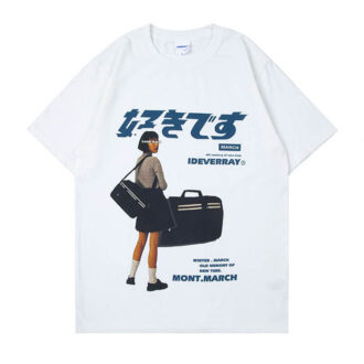 Japanese 80s Aesthetic Unisex T Shirt Retro Travel Girl 1