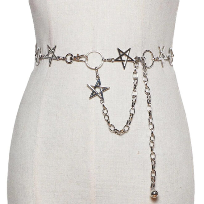 Metal Star Chain Belt E-Kids Aesthetic (2)