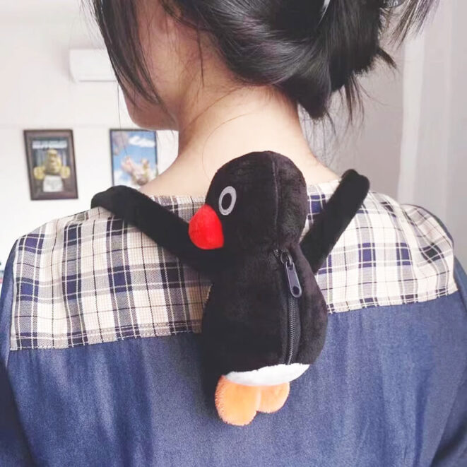 Pingu Penguin Waist Bag Plush Toy Cute Wallet (2)
