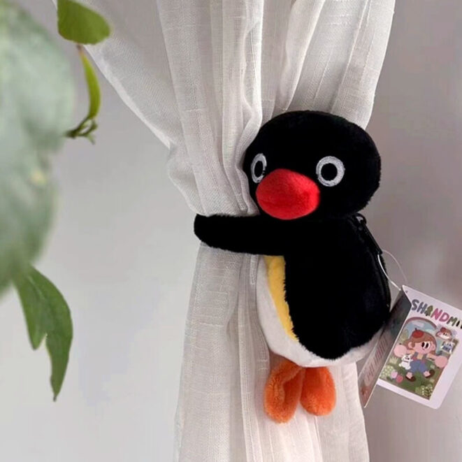 Pingu Penguin Waist Bag Plush Toy Cute Wallet (4)
