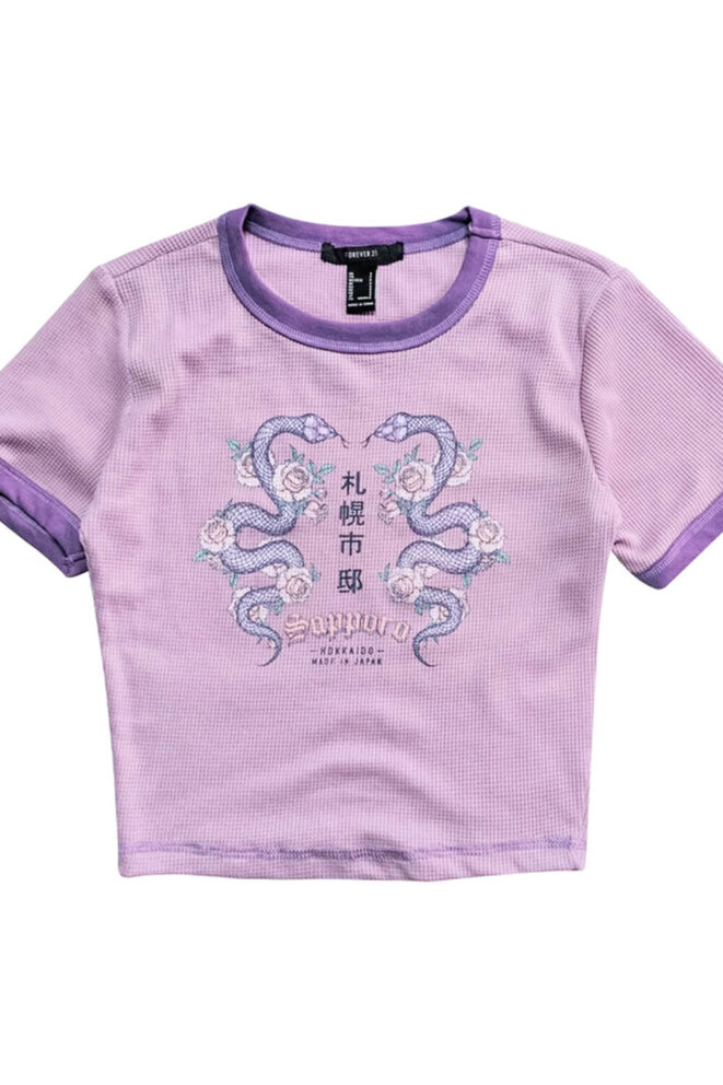 Pink Snakes and Roses Women Crop Top Japanese E-Girl (4)