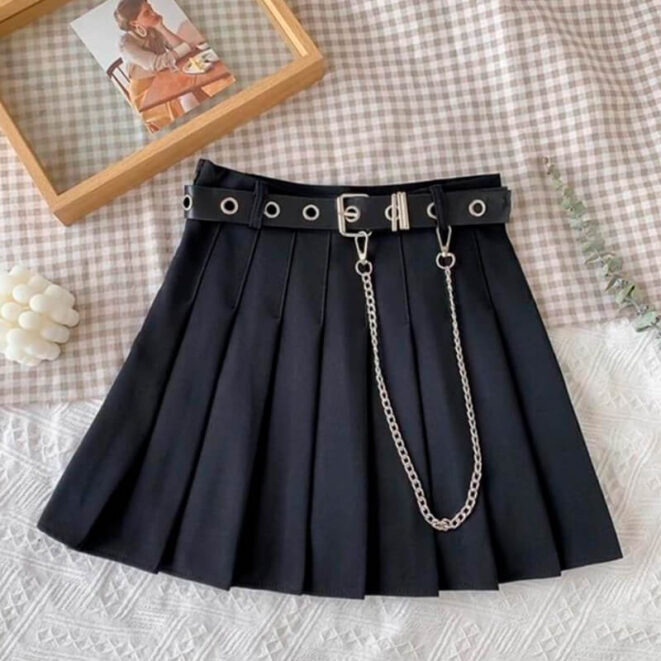 Pleated-Plaid-Women-Skirt-With-Chain-Punk-Gothic-Lolita-4