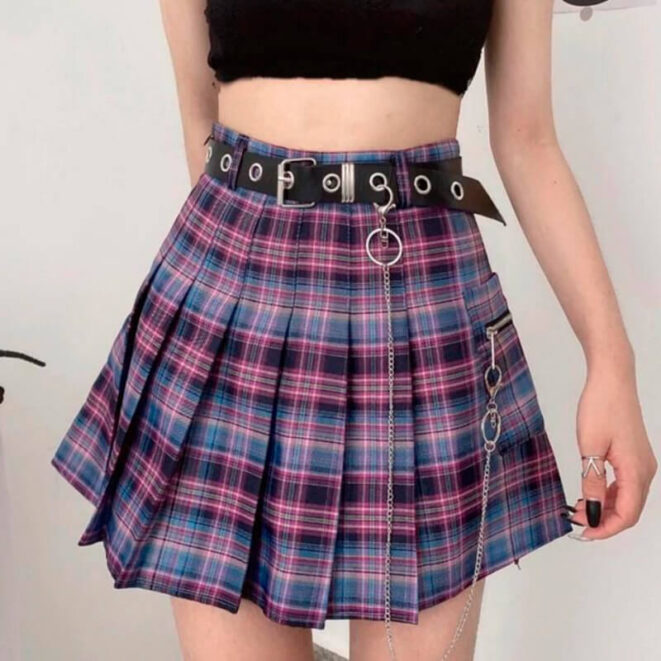 Pleated-Plaid-Women-Skirt-With-Chain-Punk-Gothic-Lolita-8