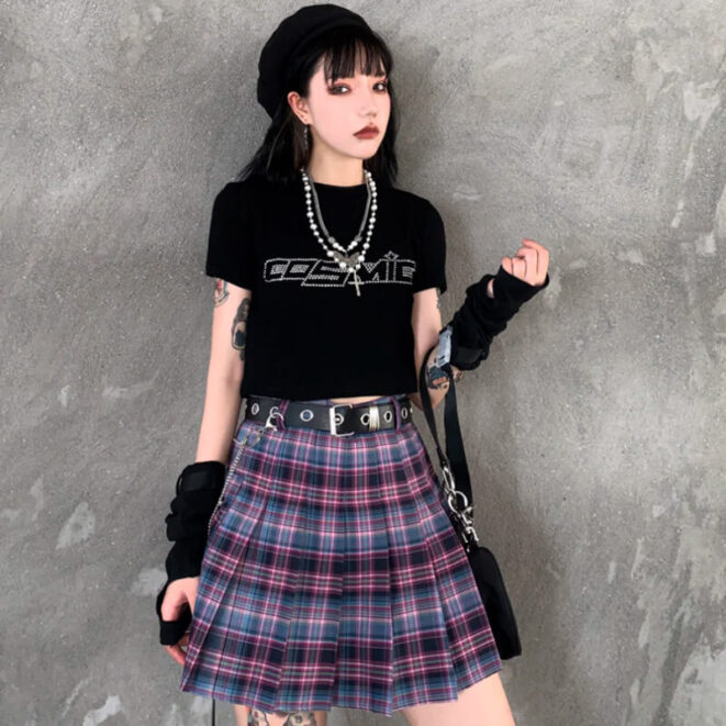 Pleated-Plaid-Women-Skirt-With-Chain-Punk-Gothic-Lolita-9