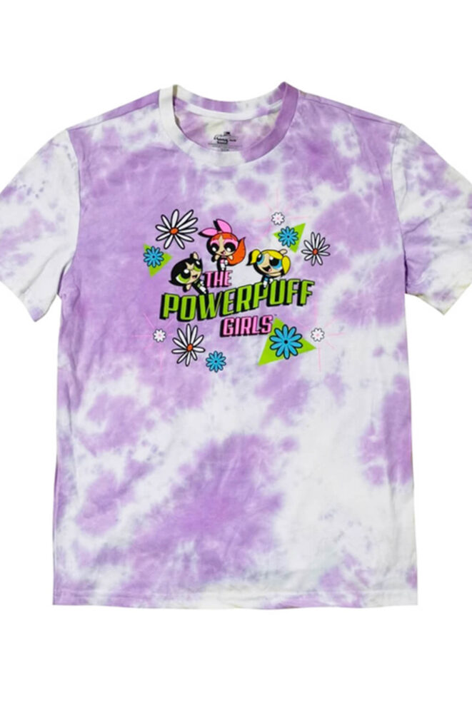 Powerpuff Girls T-Shirt Purple Tie Dye Indie Aesthetic (3)