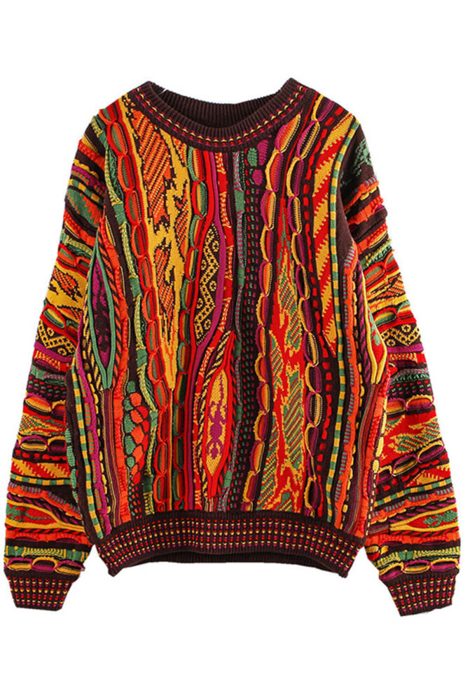 Retro Style Lava Red Coogi Sweater Unisex (5)