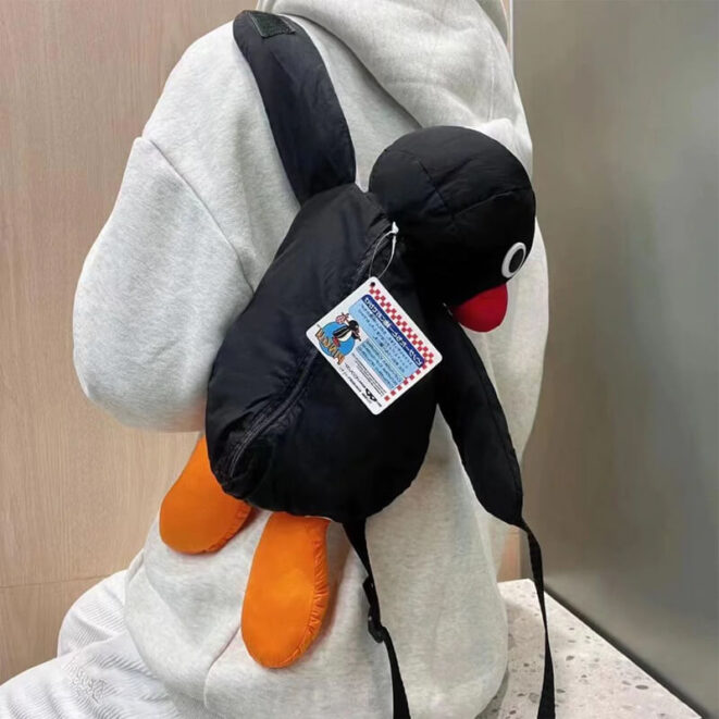 Soft Pingu Penguin Backpack Cartooncore Aesthetic (2)