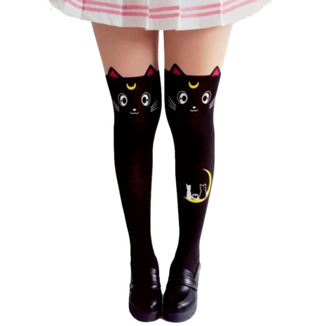 Stockings-for-Women-Cat-Print-Sailor-Moon-Harajuku-5
