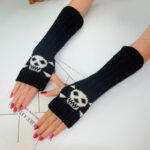 Striped-Elbow-Length-Fingerless-Gloves-Emo-Punk-Anime-Egirl-7