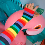 Striped-Elbow-Length-Fingerless-Gloves-Emo-Punk-Anime-Egirl-18