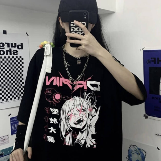 Women T-shirt Himiko Toga Animecore Yandere