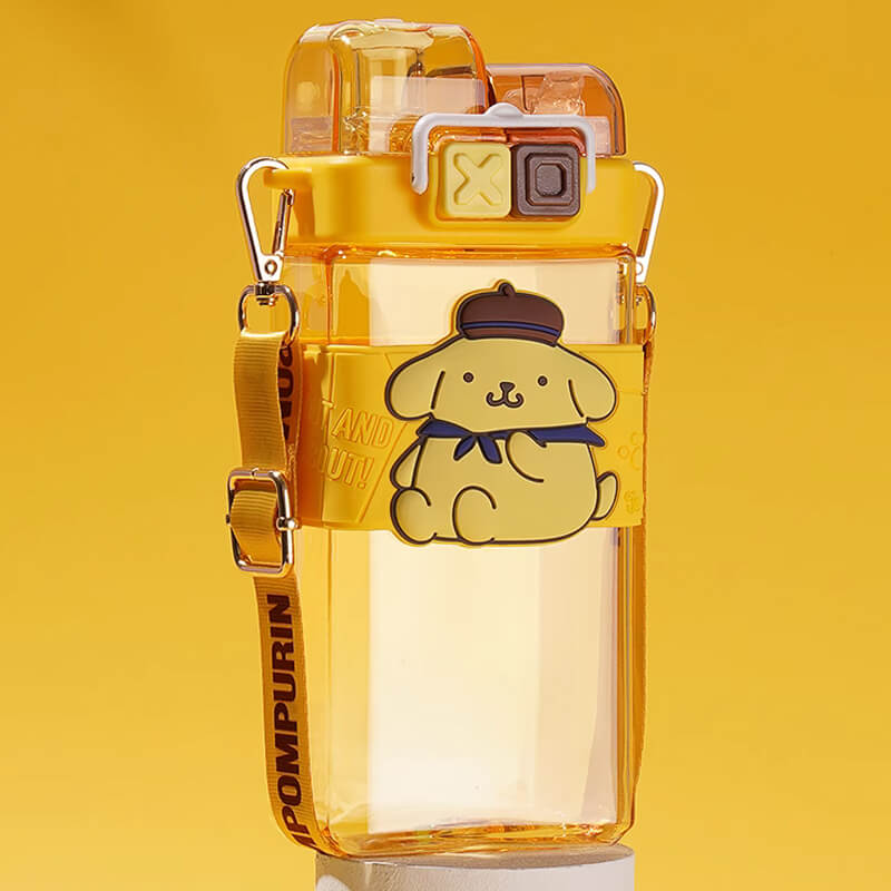 Portable Water Bottle with Straw Kuromi Sanrio Aesthetic