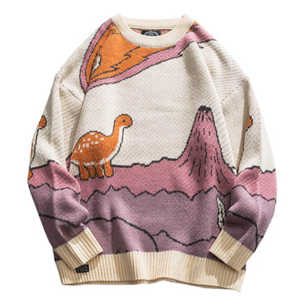 Dinosaur Last Moments Sweater Unisex Weirdcore Aesthetic