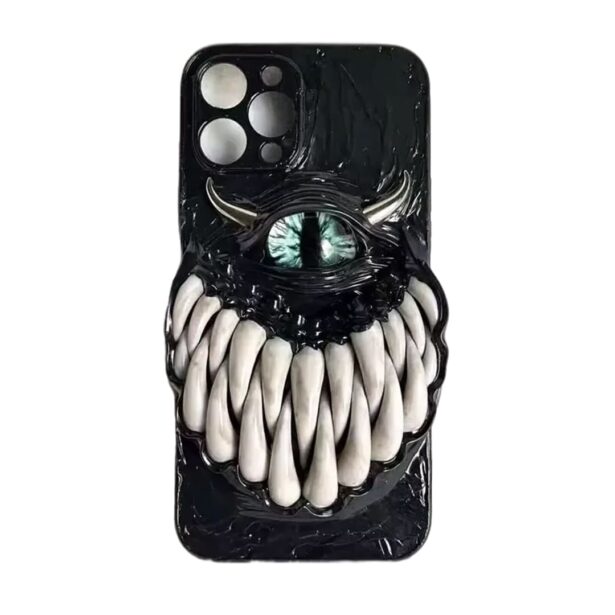 3D Scarry iPhone Case Monster Eye and Teeth Goth Aesthetic 1