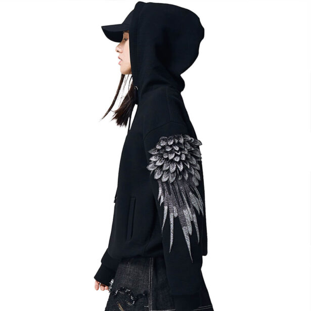 Angel Wings Embroidered Unisex Hoodie Angelcore Aesthetic 1