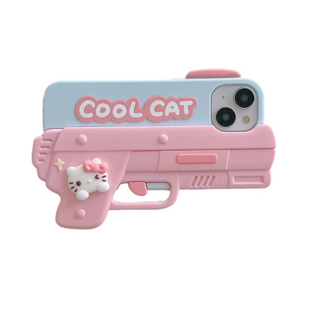Cool Cat Pink Kitty Pistol iPhone Case Kidcore Aesthetic 1