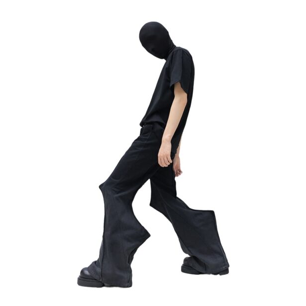 Avant garde Denim Flared Trousers Opiumcore Aesthetic 1