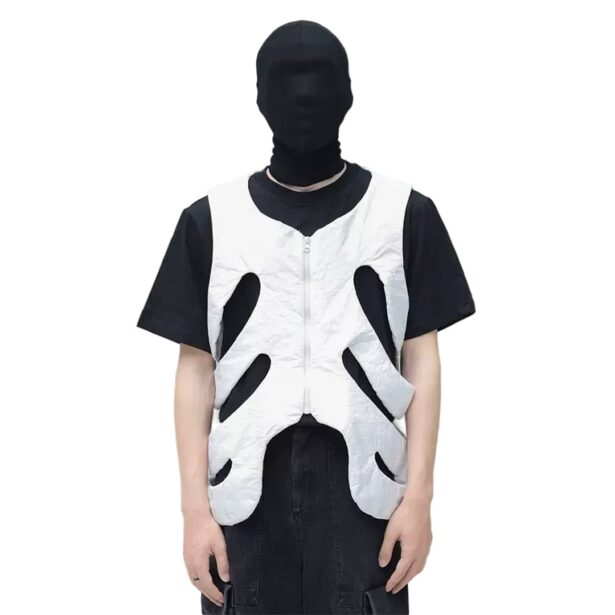 Avant garde Futuristic Alien Design Exoskeleton Vest Zip 1