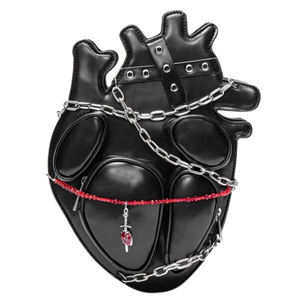 Avant garde heart shaped designer bag Goth Aesthetic 1