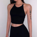 Black-Women-Crop-Top-Open-Back