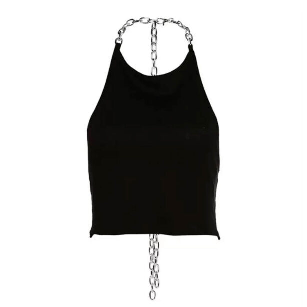 Black-Women-Crop-Top-Open-Back