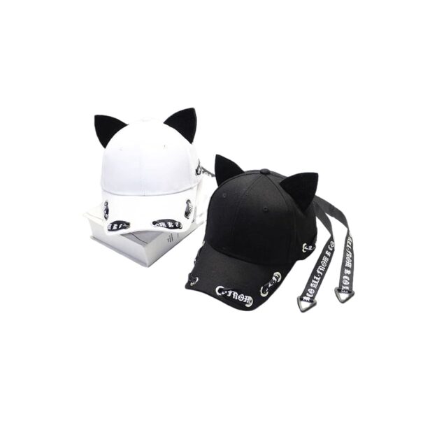 Cat Ear Cap with Ribbons Kawaii and Harajuku Aesthetics 4