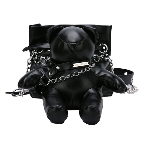 Creative Shoulder Bear Bag with Chains Harajuku Aesthetic 1