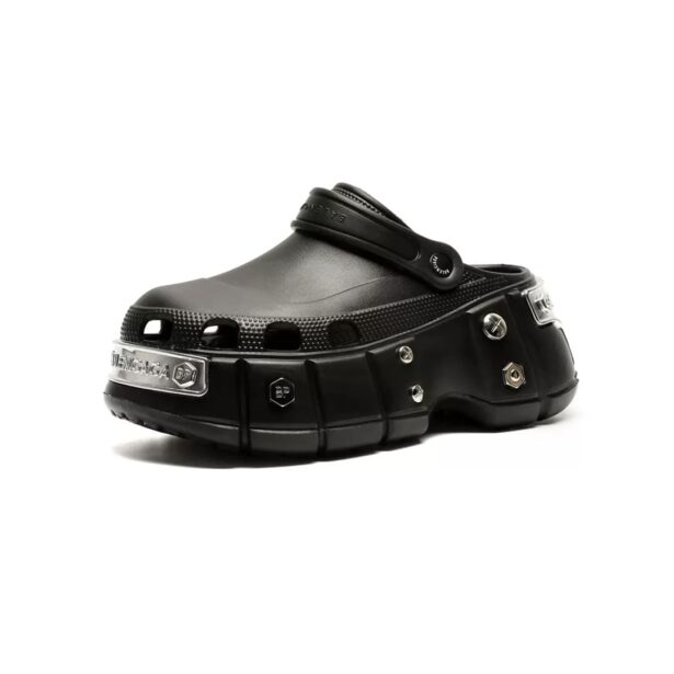 Unisex Non slip Metal Rivets High Sole Crocs with Bolts 12