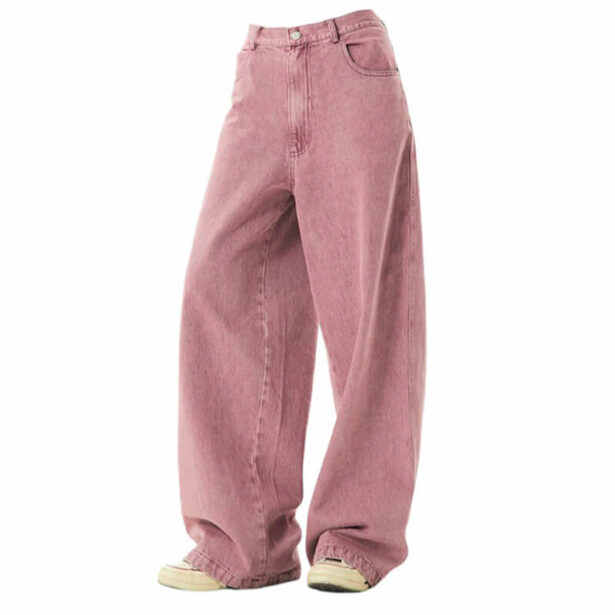 Dust Pink Pastel Women Denim Jeans 1