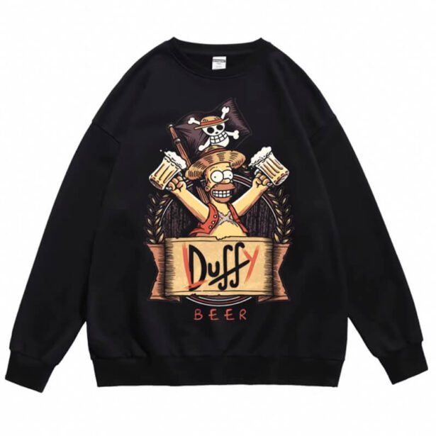 Luffy Beer Animecore Unisex Sweatshirt 1