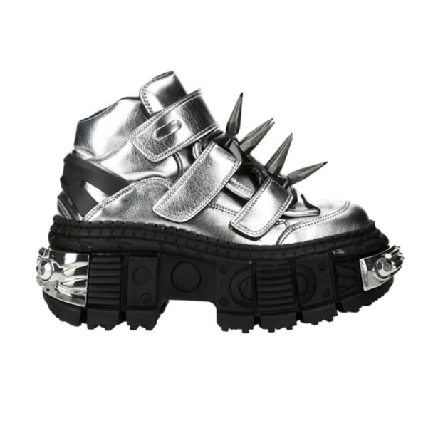 Spiked Ankle Boots New Rock Design Cyber Y2K Aesthetic 1