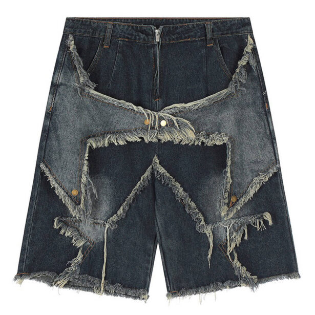 Stars Patch Y2K Denim Shorts For Women 1