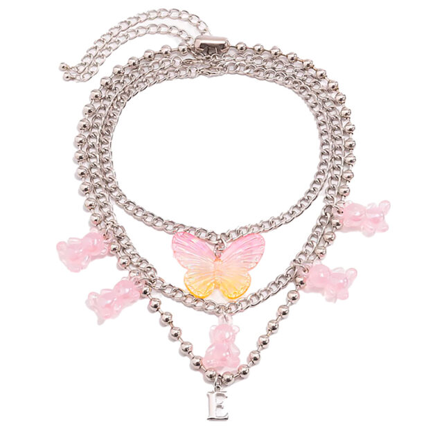 Dream Bear Multilayer Butterfly Necklace Y2K Aesthetic 5