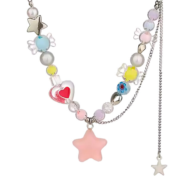 Necklace Stars Candy Beads 60s Aesthetic3